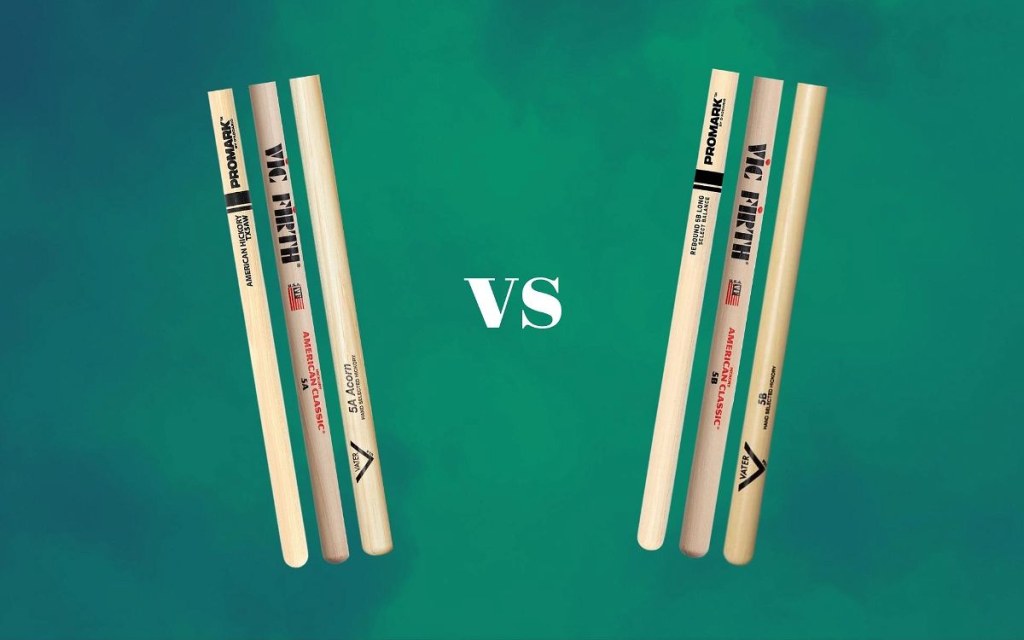 drum sticks 5a vs 5b - a vs b Drumsticks: Choosing the Right Size Sticks