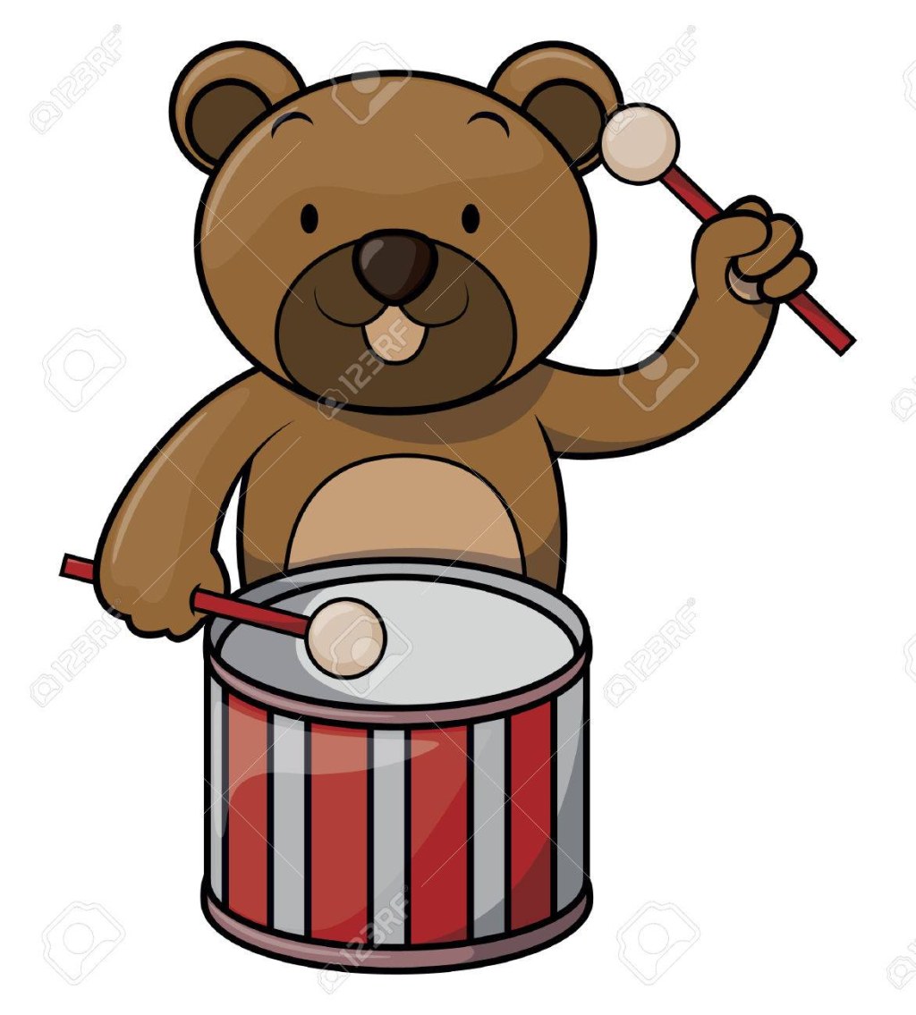 bear drum - Bear Playing Drum Royalty Free SVG, Cliparts, Vectors, And Stock