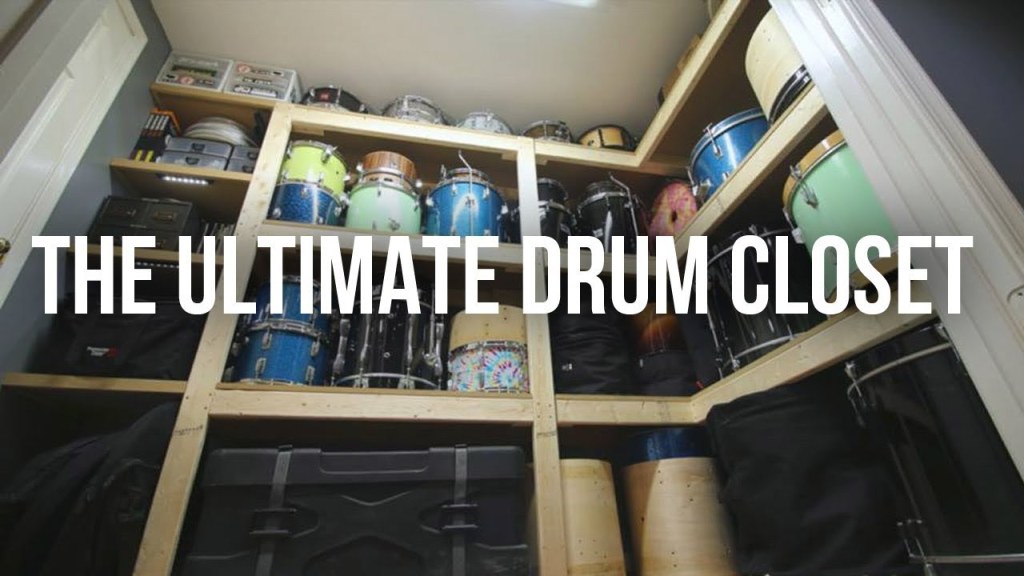 drum set storage - Building The Ultimate Drum Closet