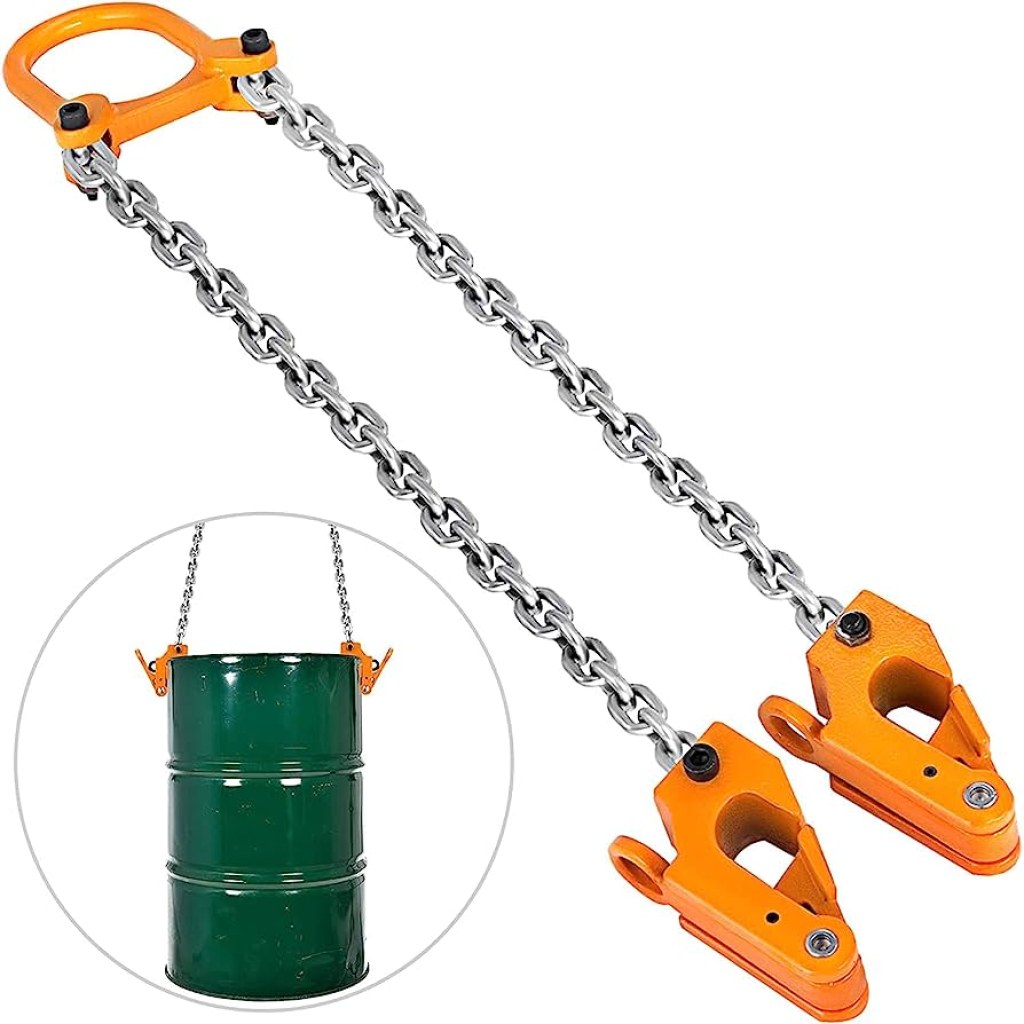 chain drum lifter - Chain Lifter Maximum Lifting Capacity  lbs Steel Frame Drum Lifter Chain  for Plastic and Metal Barrels