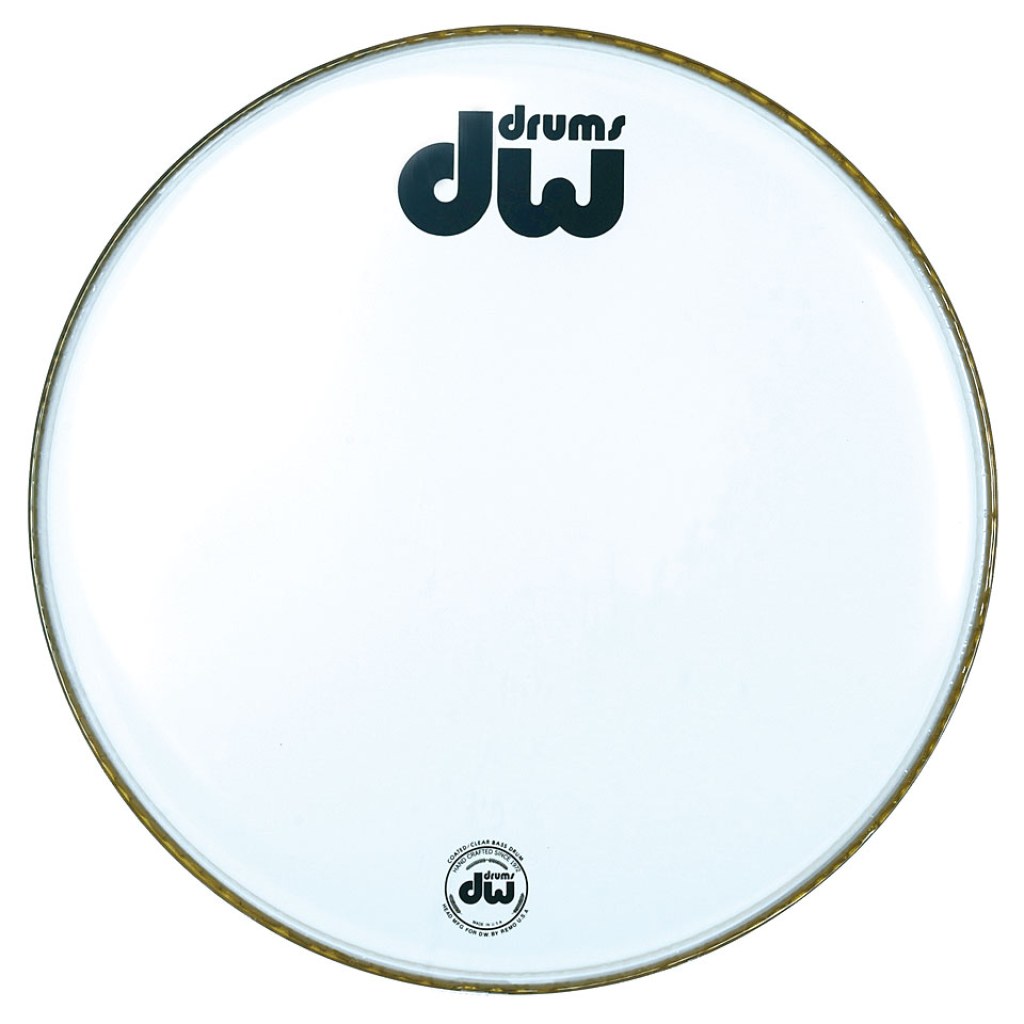 white drum heads - DW Bass Drum Head " White Coated