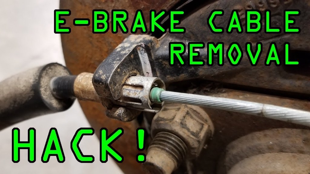 how to remove parking brake cable from drum - E-Brake Cable Retaining Clip Removal!
