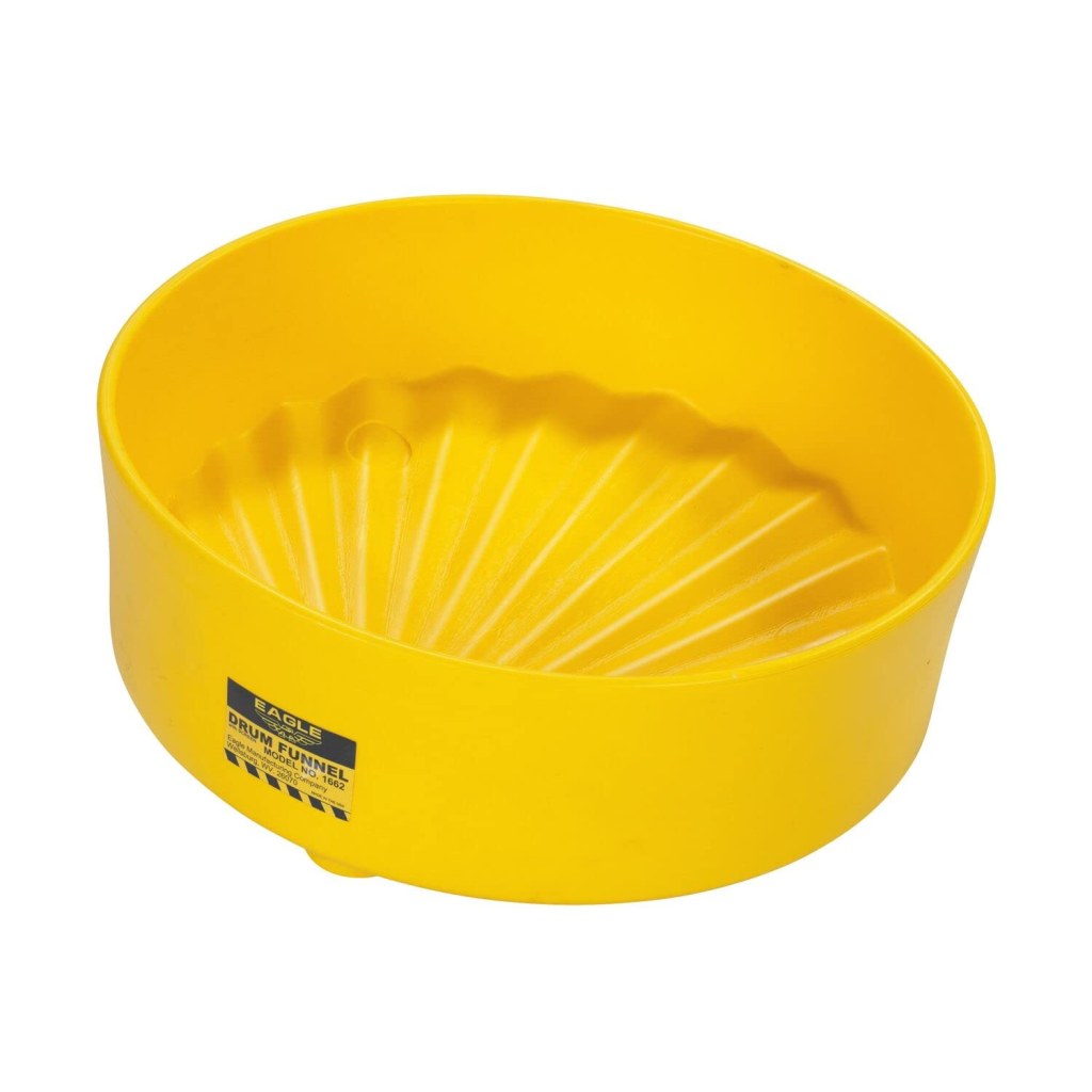 55 gallon drum funnel with screen - Eagle  Drum Funnel with Brass Screen, " Diameter x " Height, Yellow