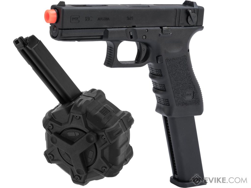 bb gun with drum - Elite Force Fully Licensed GLOCK C Select Fire Semi / Full Auto