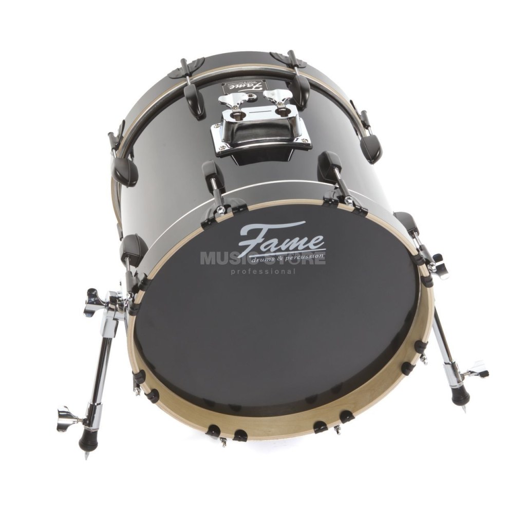 16 inch drum set - Fame Maple Standard BassDrum, "x", Black