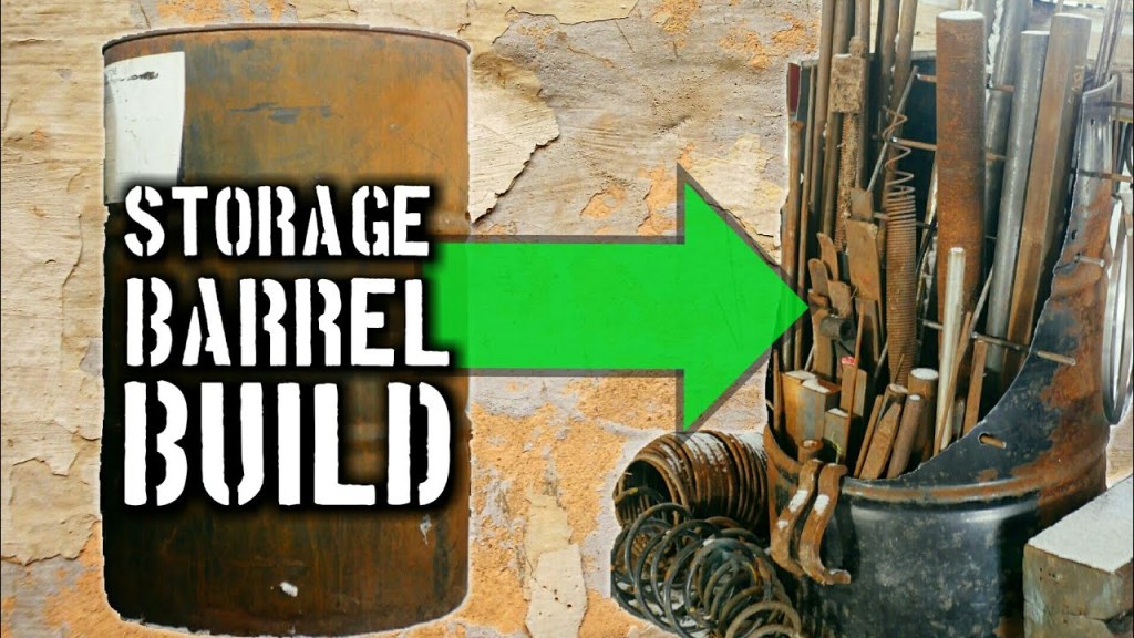 55 gallon drum hacks - GAL Barrel Storage Build (Workshop Organization Projects)