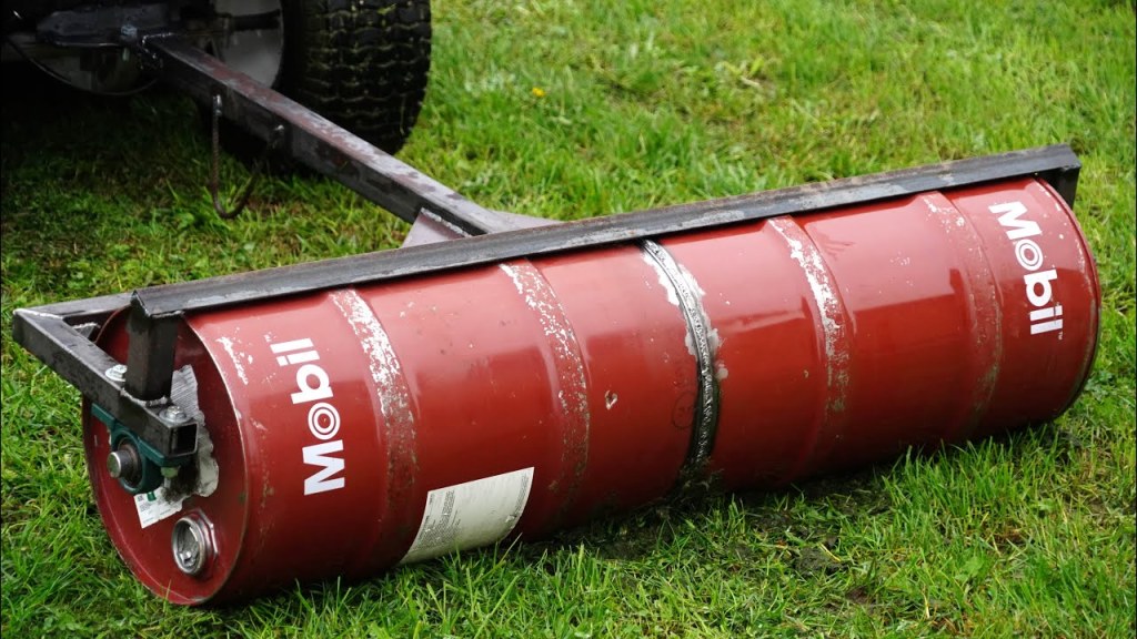 55 gallon drum lawn roller - Homemade Lawn ROLLER From OIL BARRELS !?