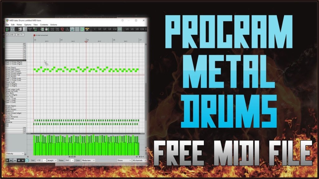 metal drum midi files - How to Program Metal Drums Guide - Tutorial for Realistic Drums & Cymbals  [FREE MIDI File Download]