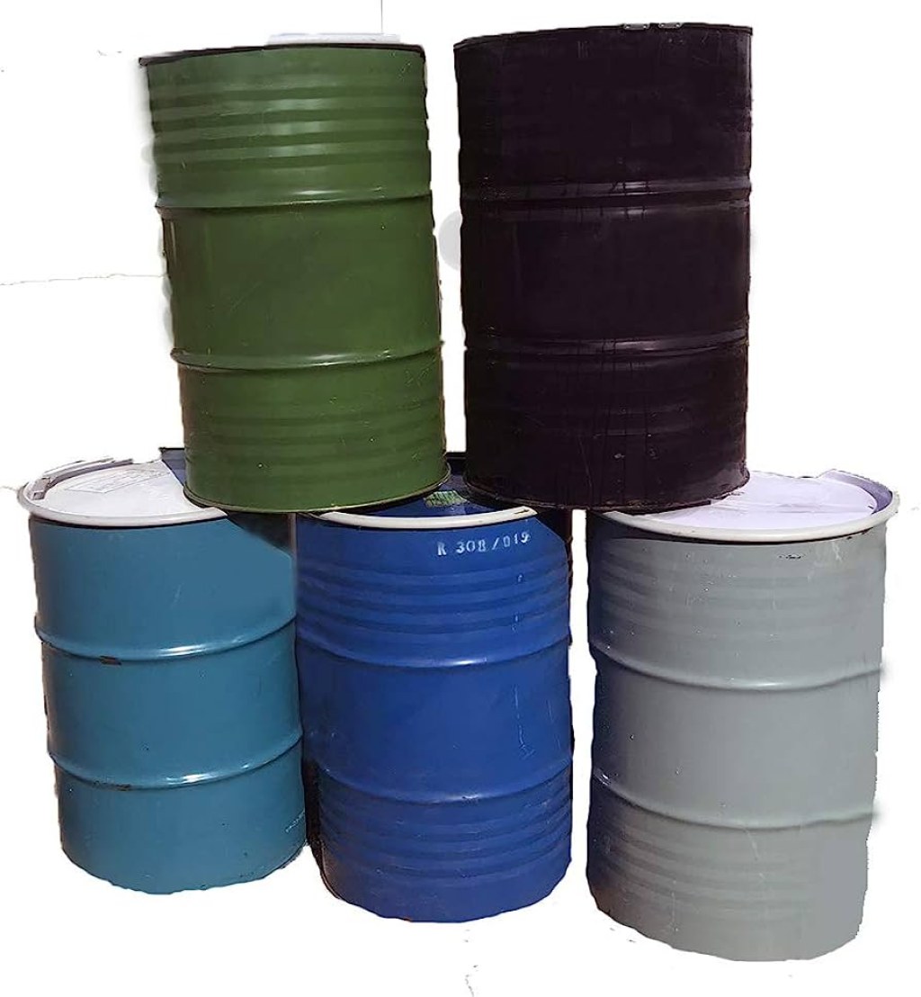 steel drum trash can - One  Gallon Used/Reconditioned Steel Trash Barrel  Burn Drum  Utility  Storage  Refuse Composting Barrel  Random Color