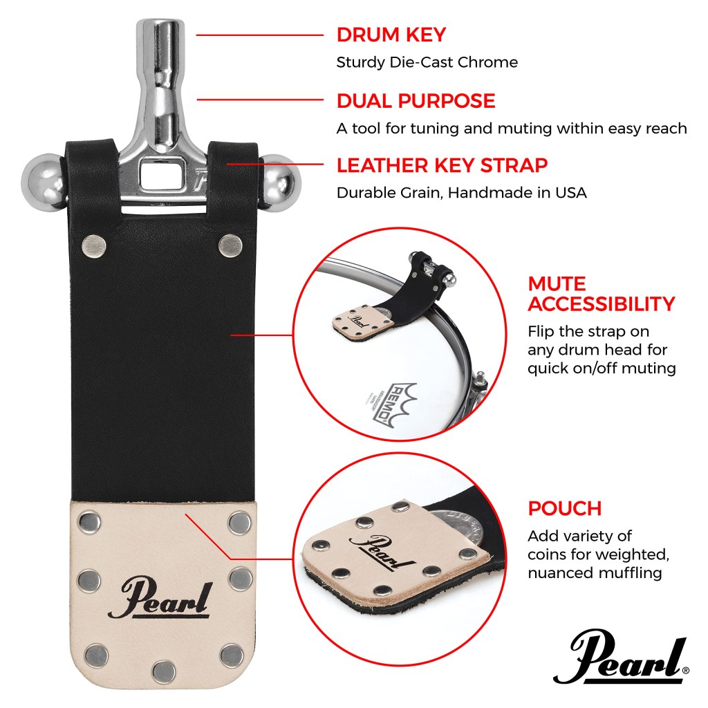 pearl flip mute drum key - Pearl Flip Mute Drum Key Tool – Dual Purpose Tuner and Fast Access Dampener  (PFMDK)