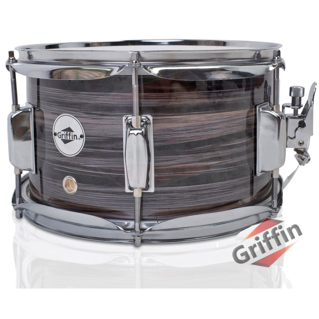 popcorn snare drum - Popcorn Snare Drum by Griffin Firecracker " x " Poplar Shell with Zebra  Wood PVC Soprano Concert Percussion Musical Instrument with Drummers Key