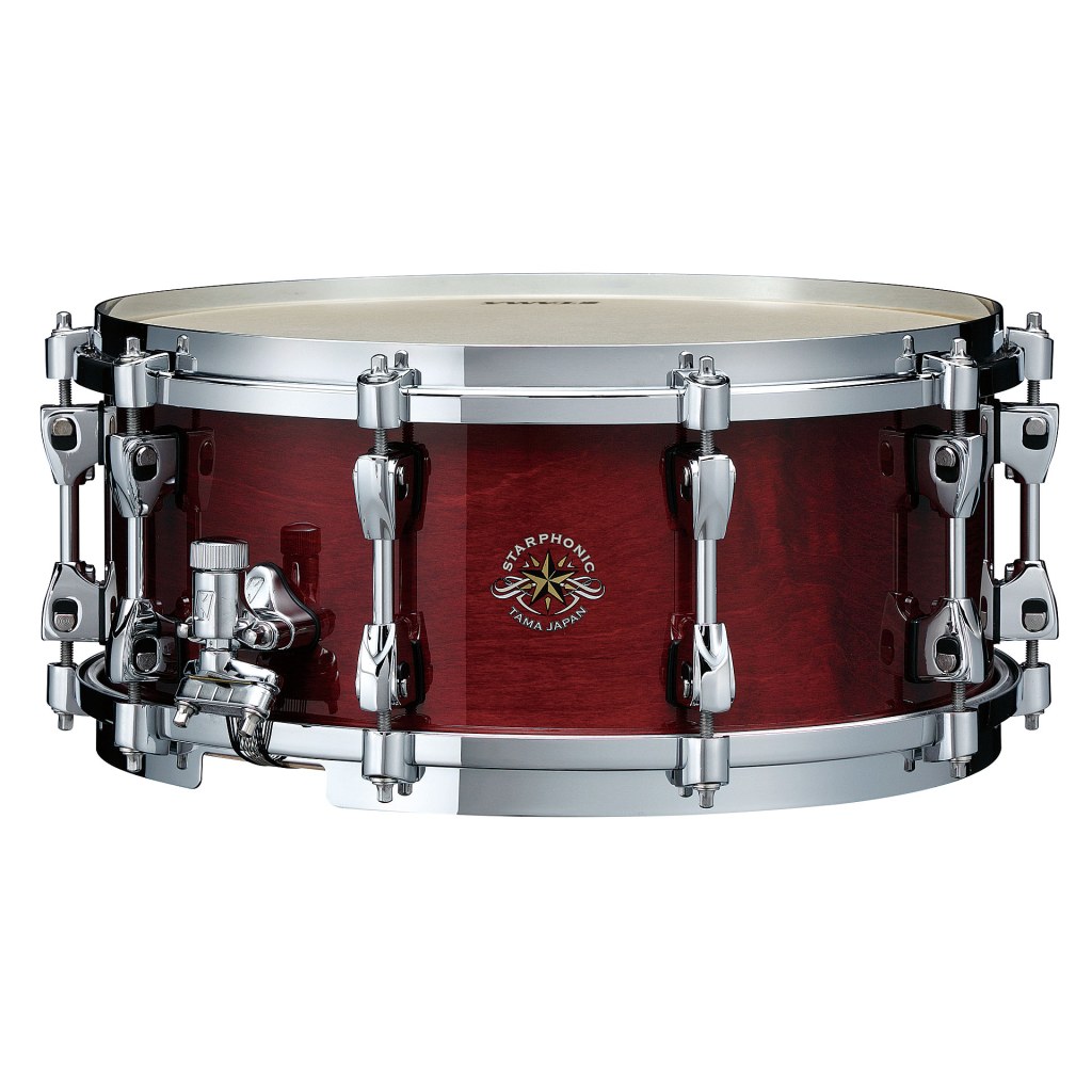red snare drum - Tama Starphonic CMP-GCR " x " Gloss Cherry Red Concert Snare