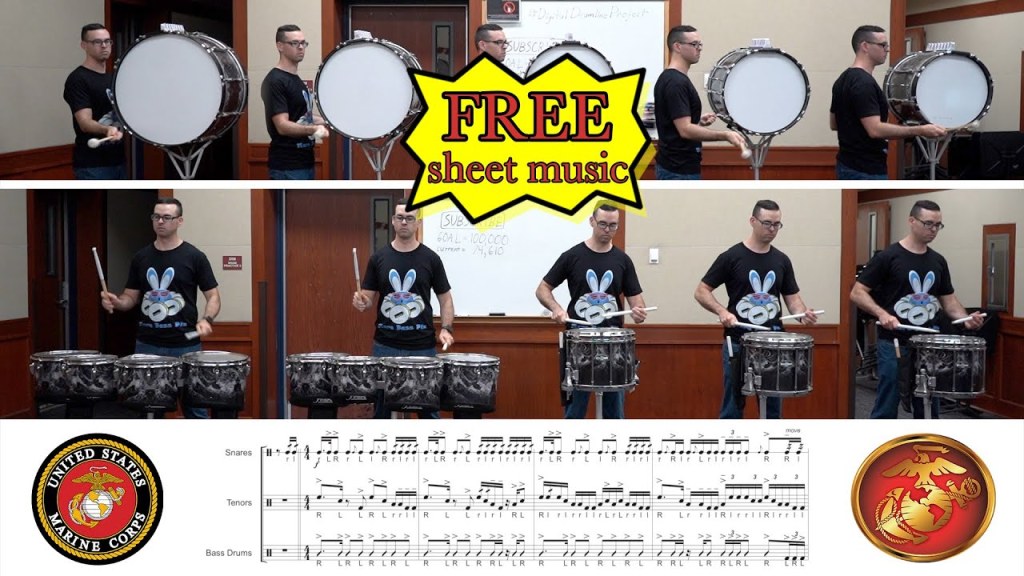 free marching band drum samples - USMC Drum Cadences - "Learn the Beats" Episode