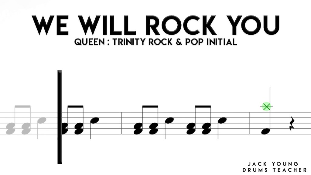 we will rock you drum sheet music - We Will Rock You - Trinity Rock & Pop Drums : Initial