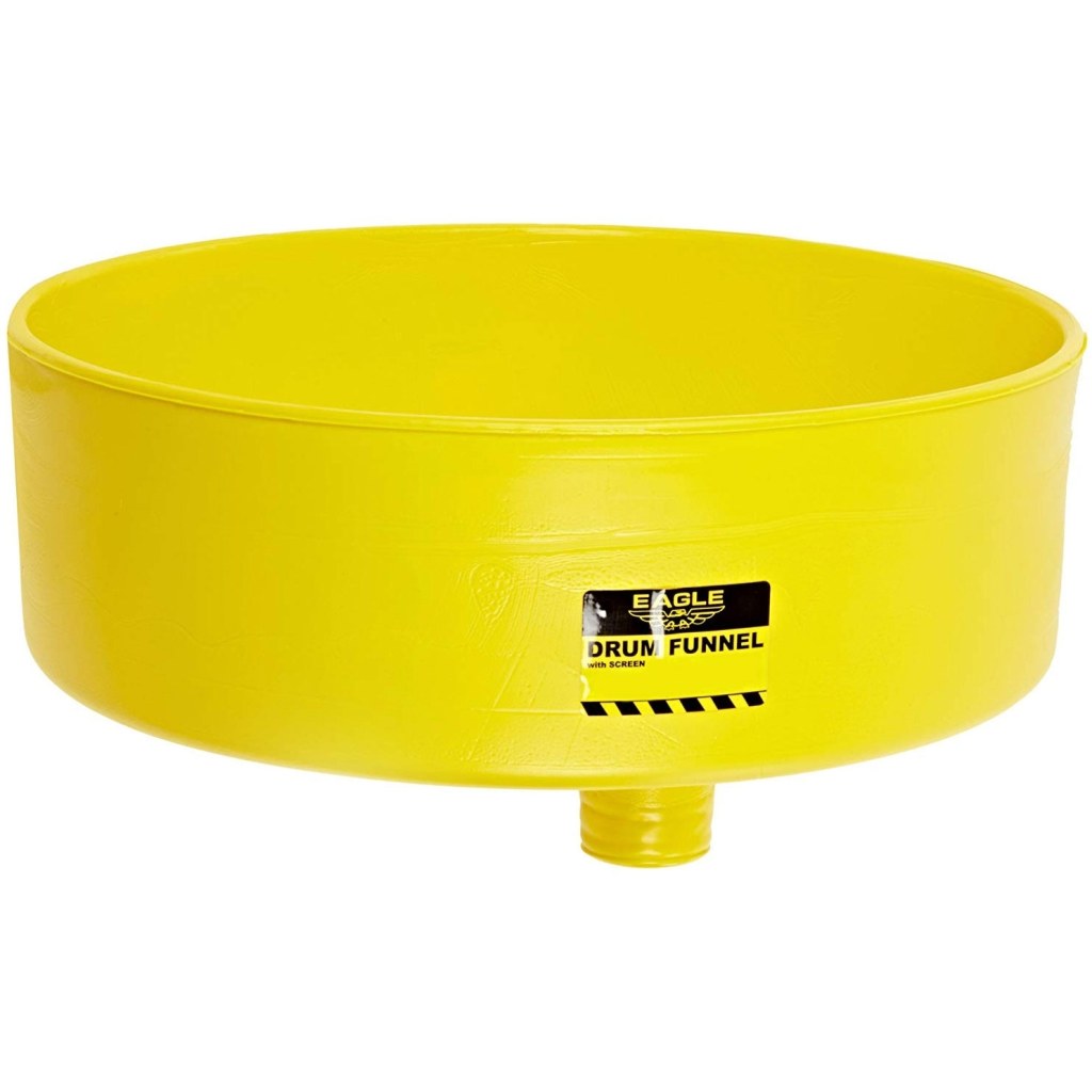 55 gallon drum funnel with screen - Yellow Drum Funnel w/ Brass Screen for  &  Gallon Drums,  x , Eagle®